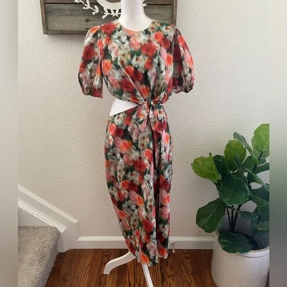 J. Crew cutout Liberty hazy days floral dress size 12 NWT‎ - Picture 2 of 10